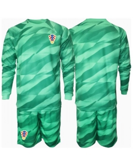 Croazia Portiere Maglia Gara Trasferta Repliche Europei 2024 Bambino Maniche Lunghe